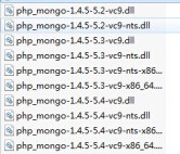 php_mongo.dll下载(扩展包含php5.2,5.3,5.4,5.5各个版本)